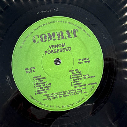 Venom – Possessed [VINYL LP] 1985 • First U.S. Pressing! • Combat Records