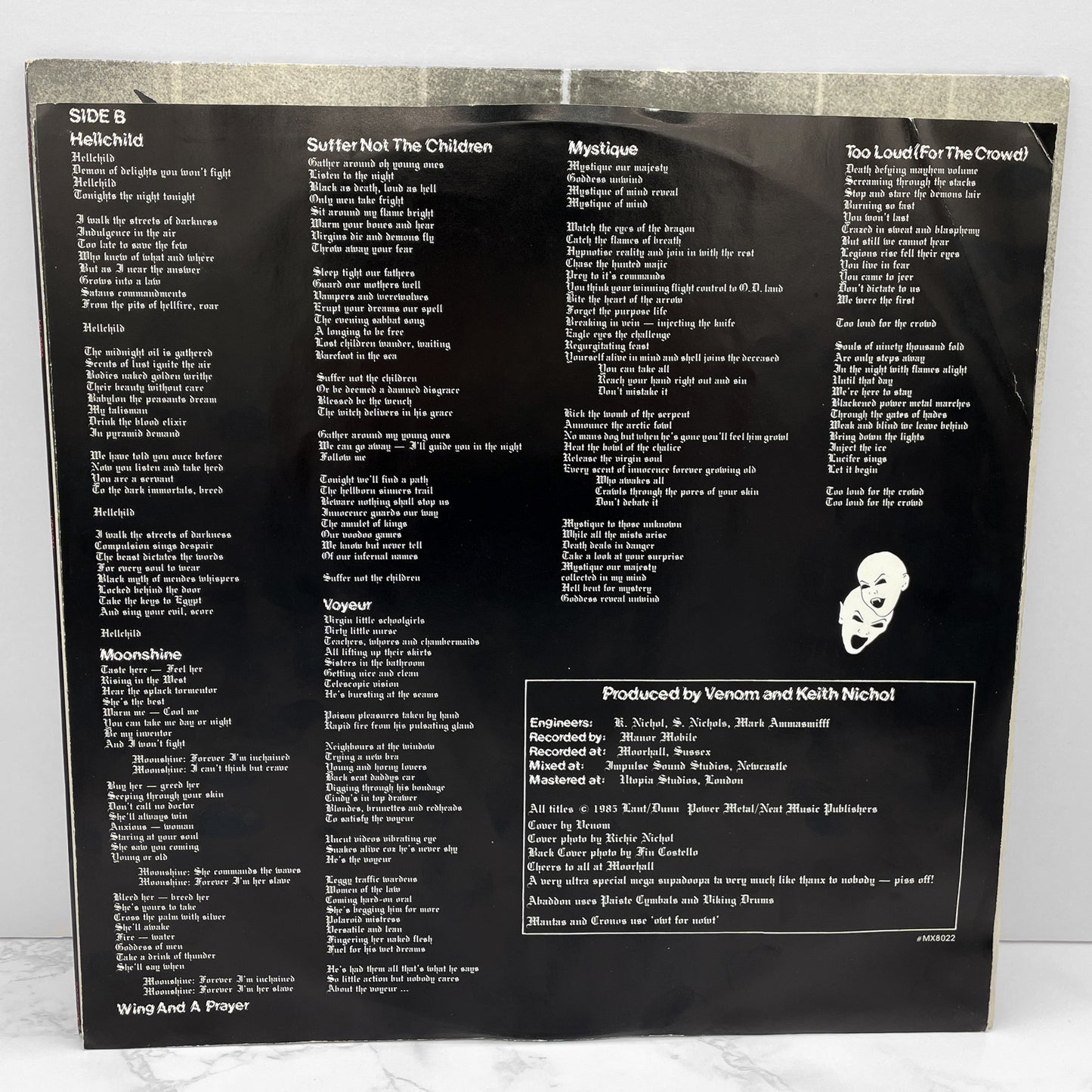 Venom – Possessed [VINYL LP] 1985 • First U.S. Pressing! • Combat Records