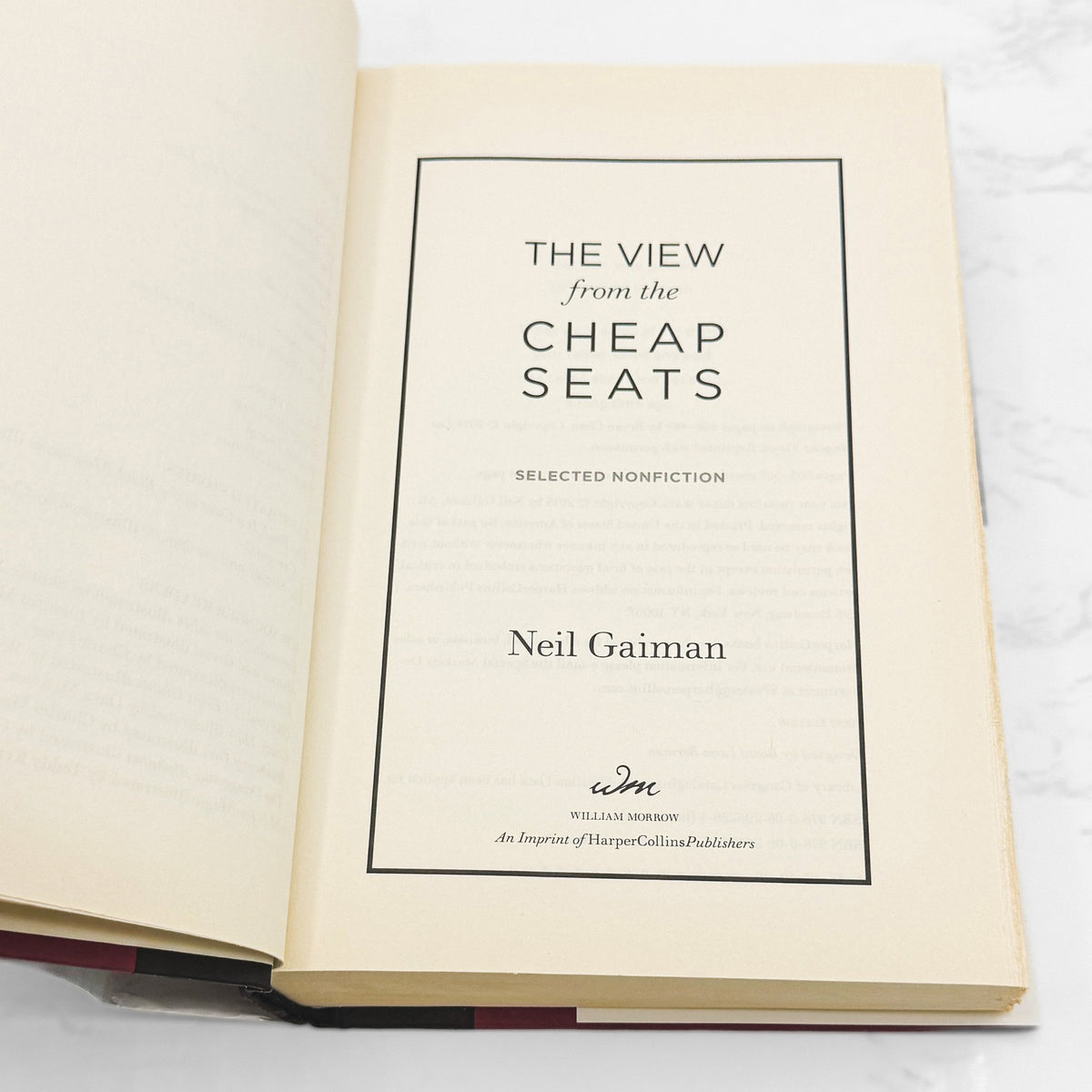 The View from the Cheap Seats: Selected Nonfiction by Neil Gaiman [FIRST EDITION • FIRST PRINTING] 2016 • William Morrow