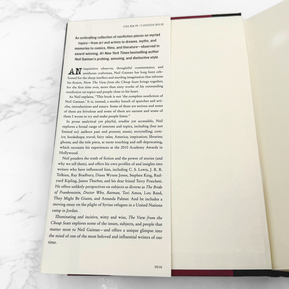 The View from the Cheap Seats: Selected Nonfiction by Neil Gaiman [FIRST EDITION • FIRST PRINTING] 2016 • William Morrow