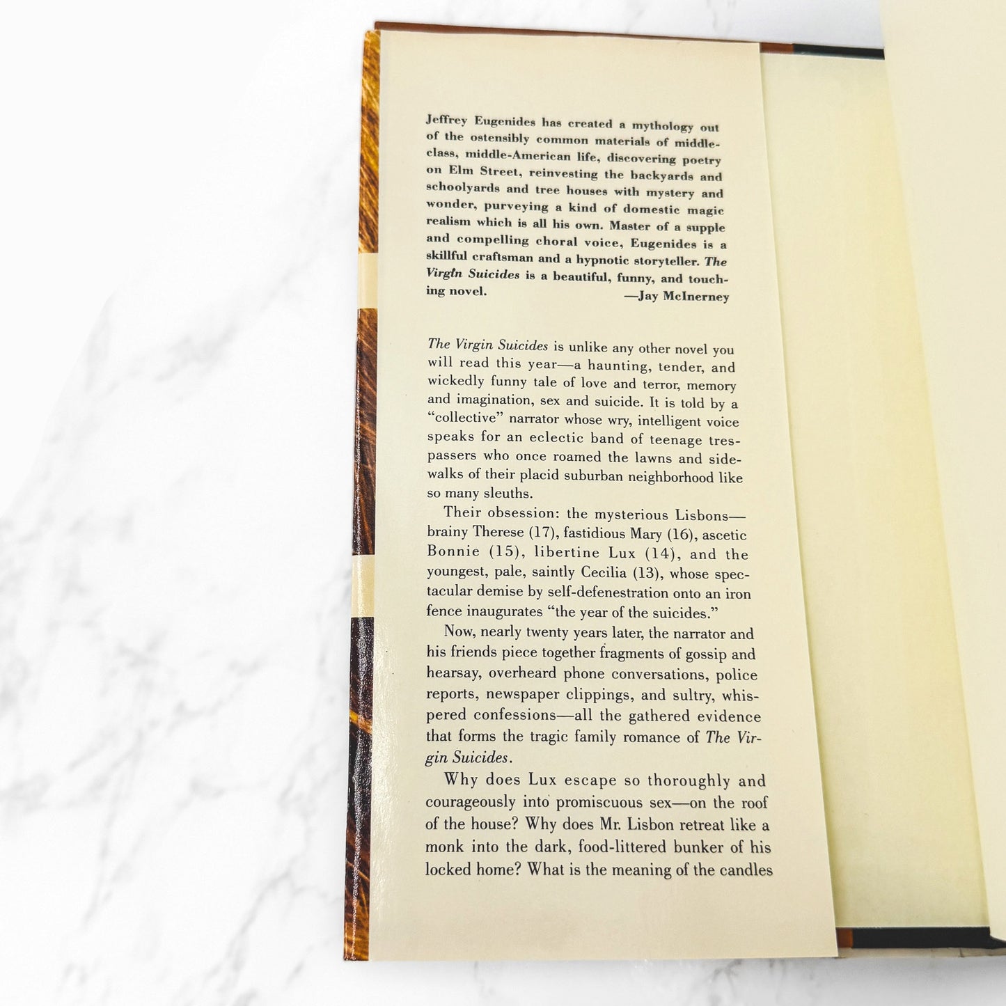 The Virgin Suicides by Jeffrey Eugenides [FIRST BOOK CLUB EDITION] 1993 • FSG