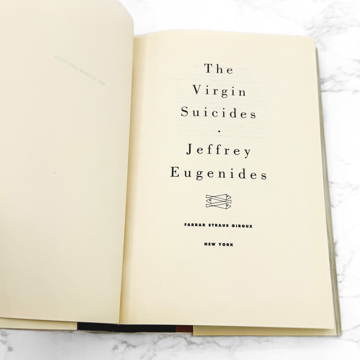 The Virgin Suicides by Jeffrey Eugenides [FIRST BOOK CLUB EDITION] 1993 • FSG