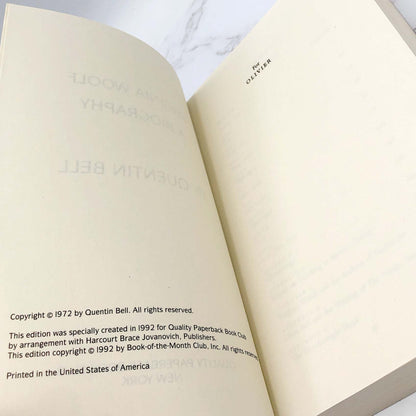 Virginia Woolf: A Biography by Quentin Bell [TRADE PAPERBACK] 1992 • Quality Paperback Book Club