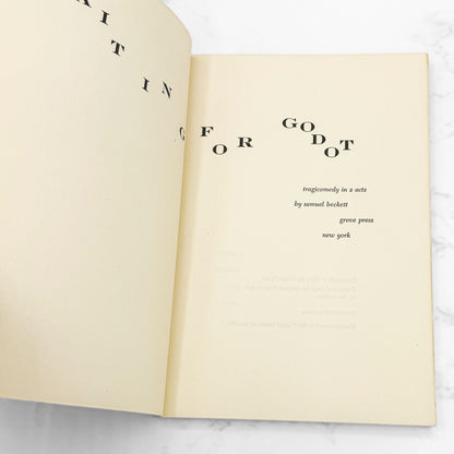 Waiting for Godot by Samuel Beckett [FIRST EDITION] 1954 • 17th Printing • Grove Press