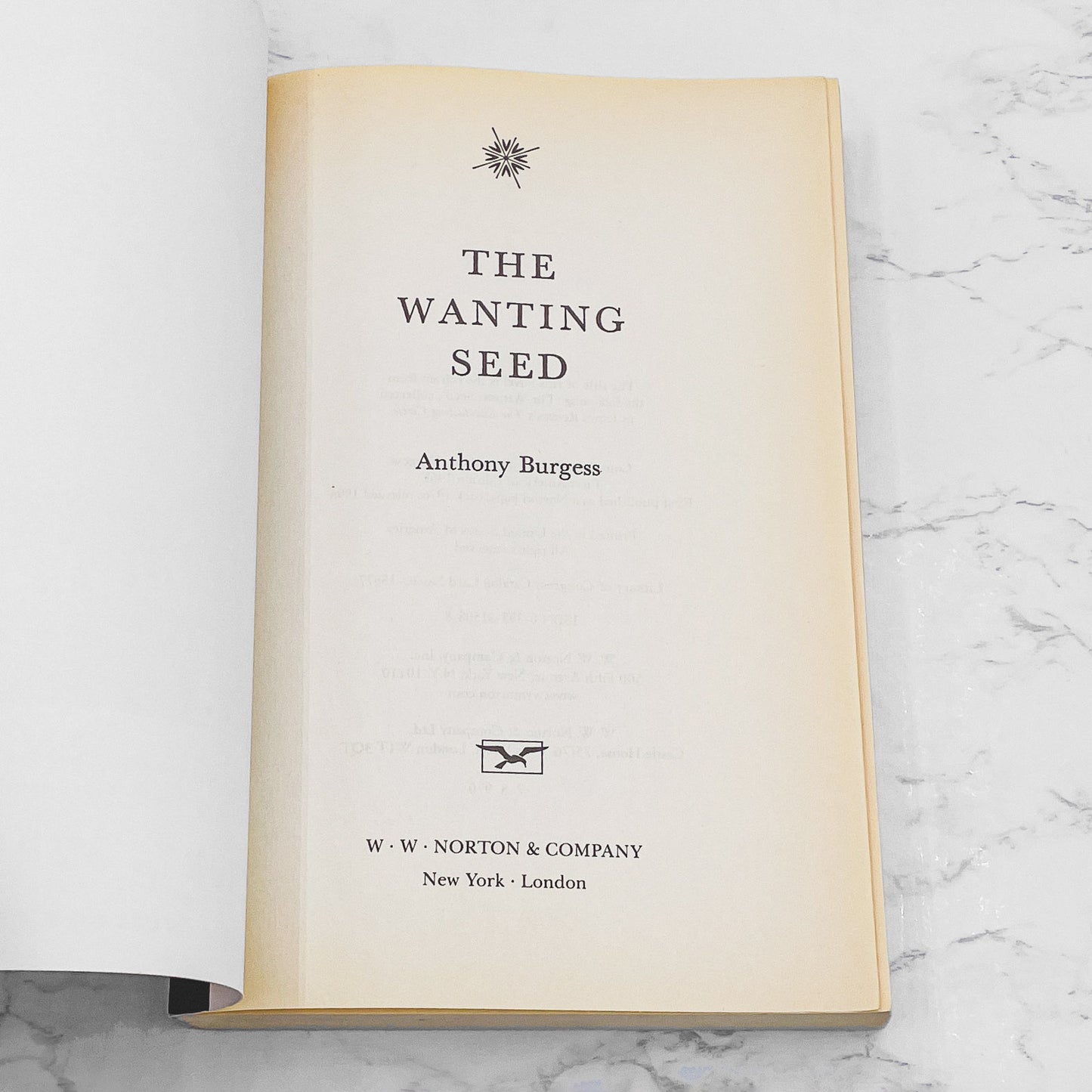 The Wanting Seed by Anthony Burgess [TRADE PAPERBACK] 1996 • W.W. Norton & Co.