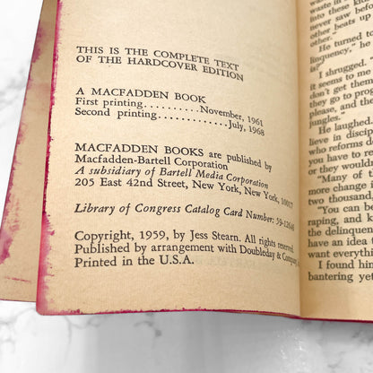 The Wasted Years by Jess Stearn [FIRST EDITION PAPERBACK] 1968 • Macfadden *See Condition!