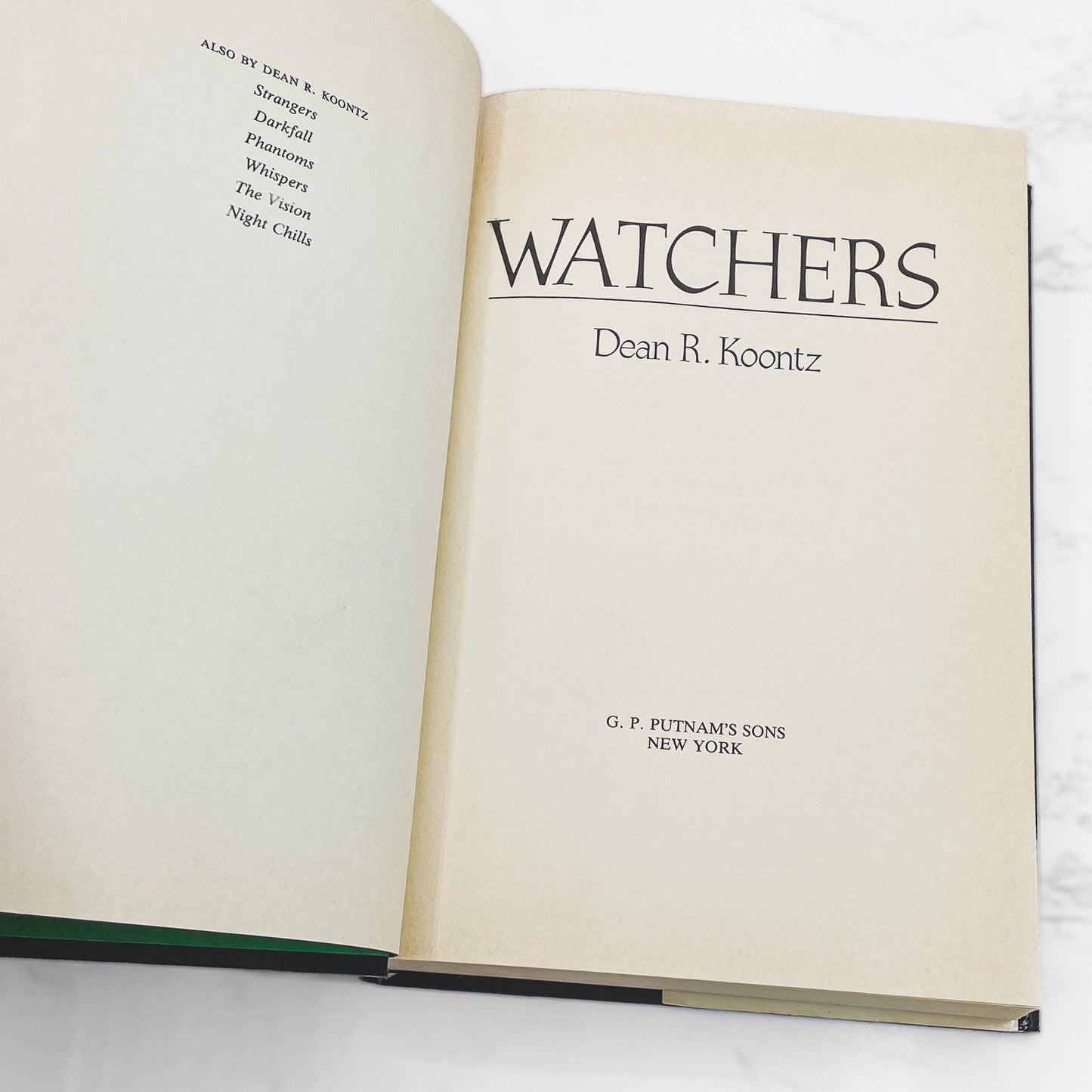 Watchers by Dean Koontz [FIRST EDITION • FIRST PRINTING] • 1987 • G.P. Putnam