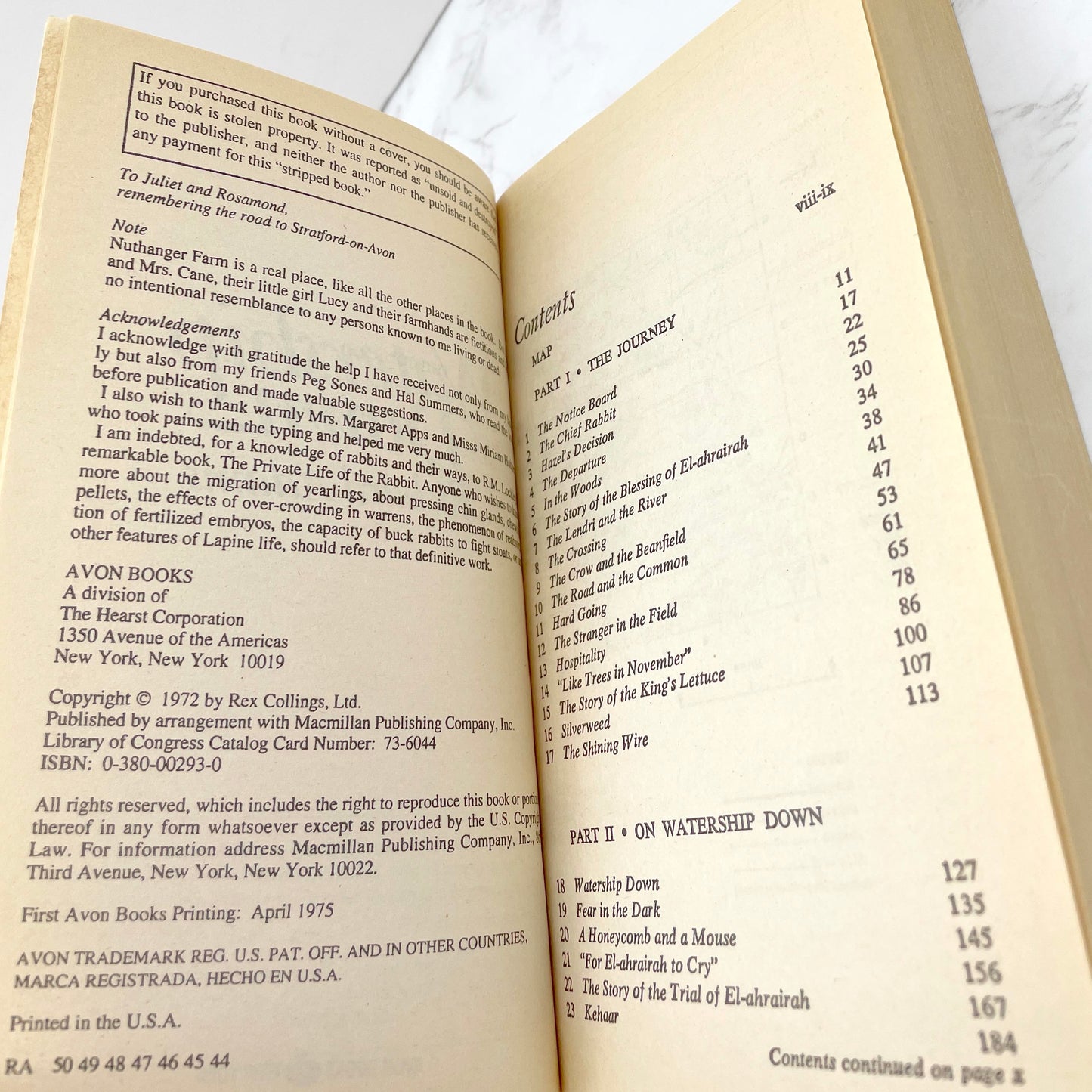 Watership Down by Richard Adams [1978 PAPERBACK] Avon • Movie Tie-in Cover