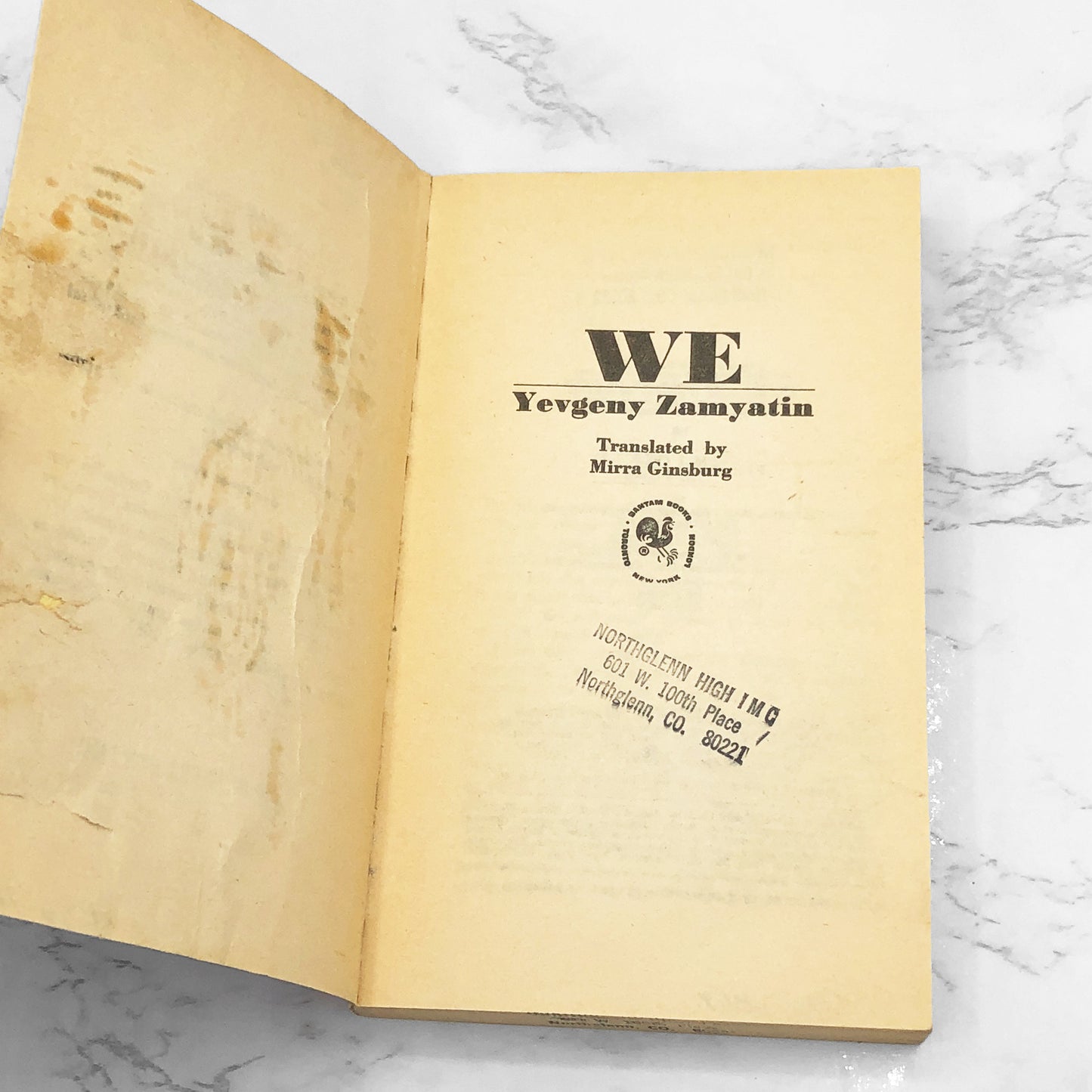 We by Yevgeny Zamyatin [FIRST U.S. PAPERBACK EDITION] 1972 • Bantam