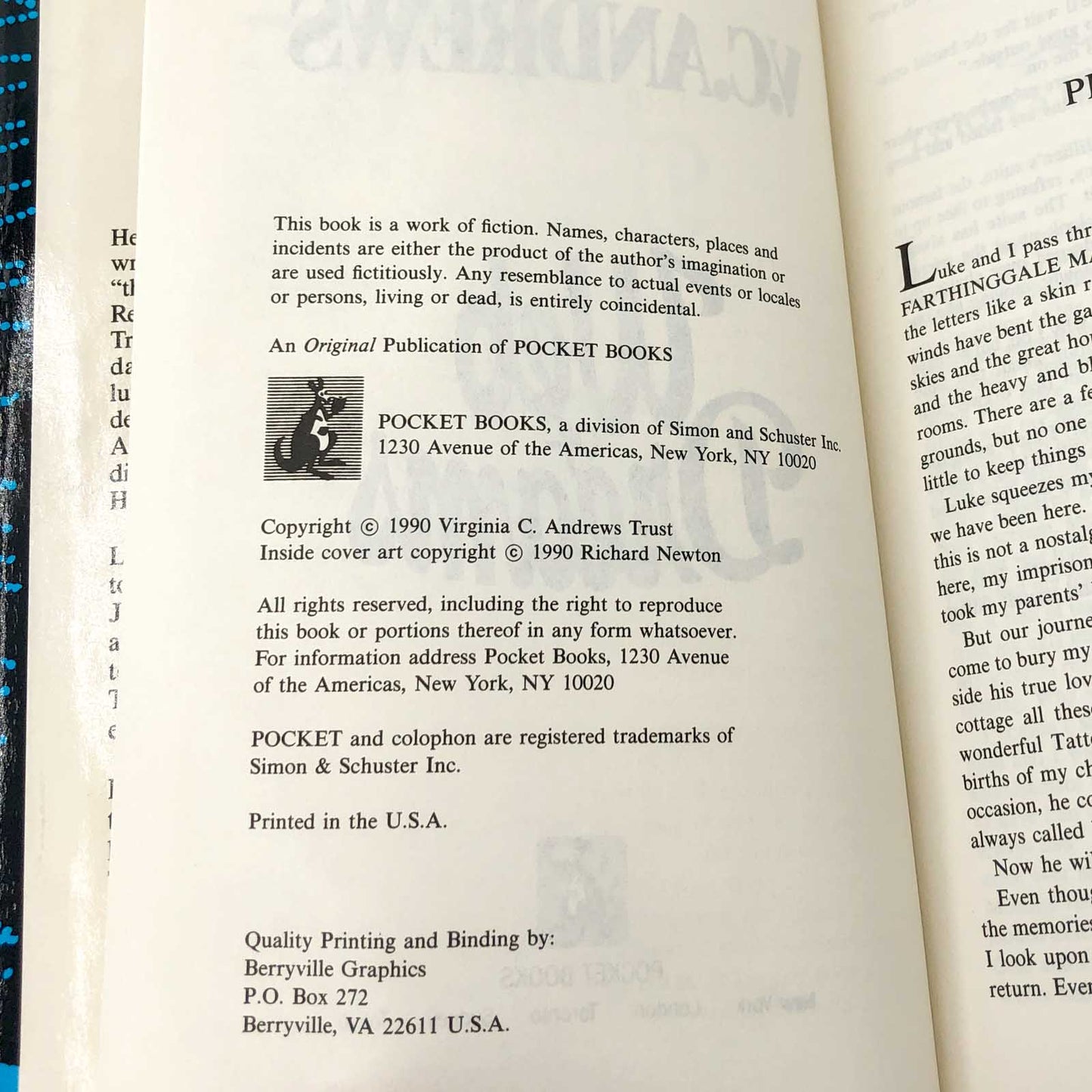 Web of Dreams by V.C. Andrews [1990 HARDCOVER] • Pocket Books