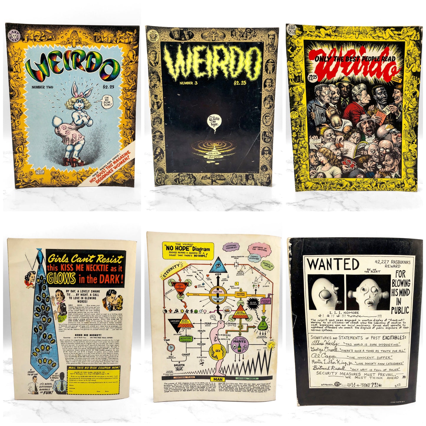 WEIRDO Magazine Lot - Issues #2-28 by Robert Crumb [FIRST EDITION SET] 1981-1993 • Last Gasp *SEE CONDITION