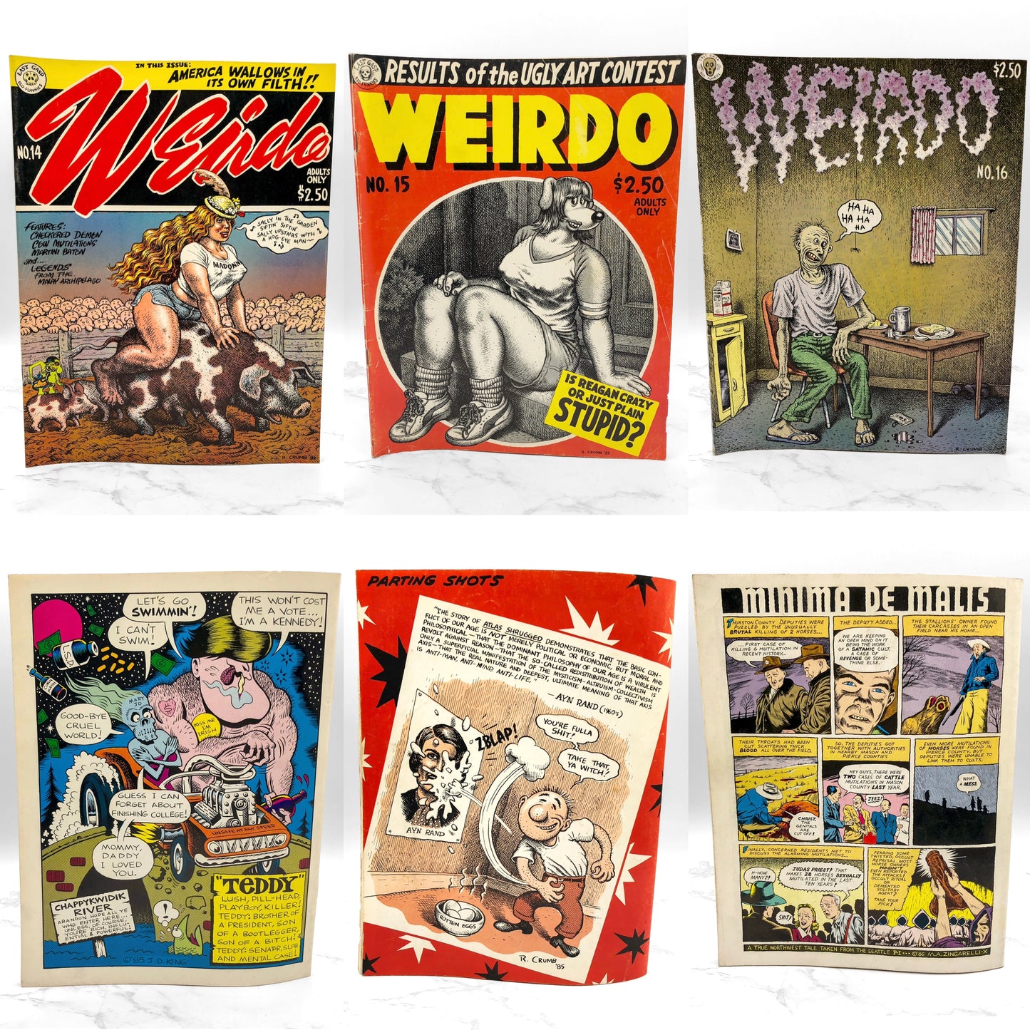 WEIRDO Magazine Lot - Issues #2-28 by Robert Crumb [FIRST EDITION SET] 1981-1993 • Last Gasp *SEE CONDITION