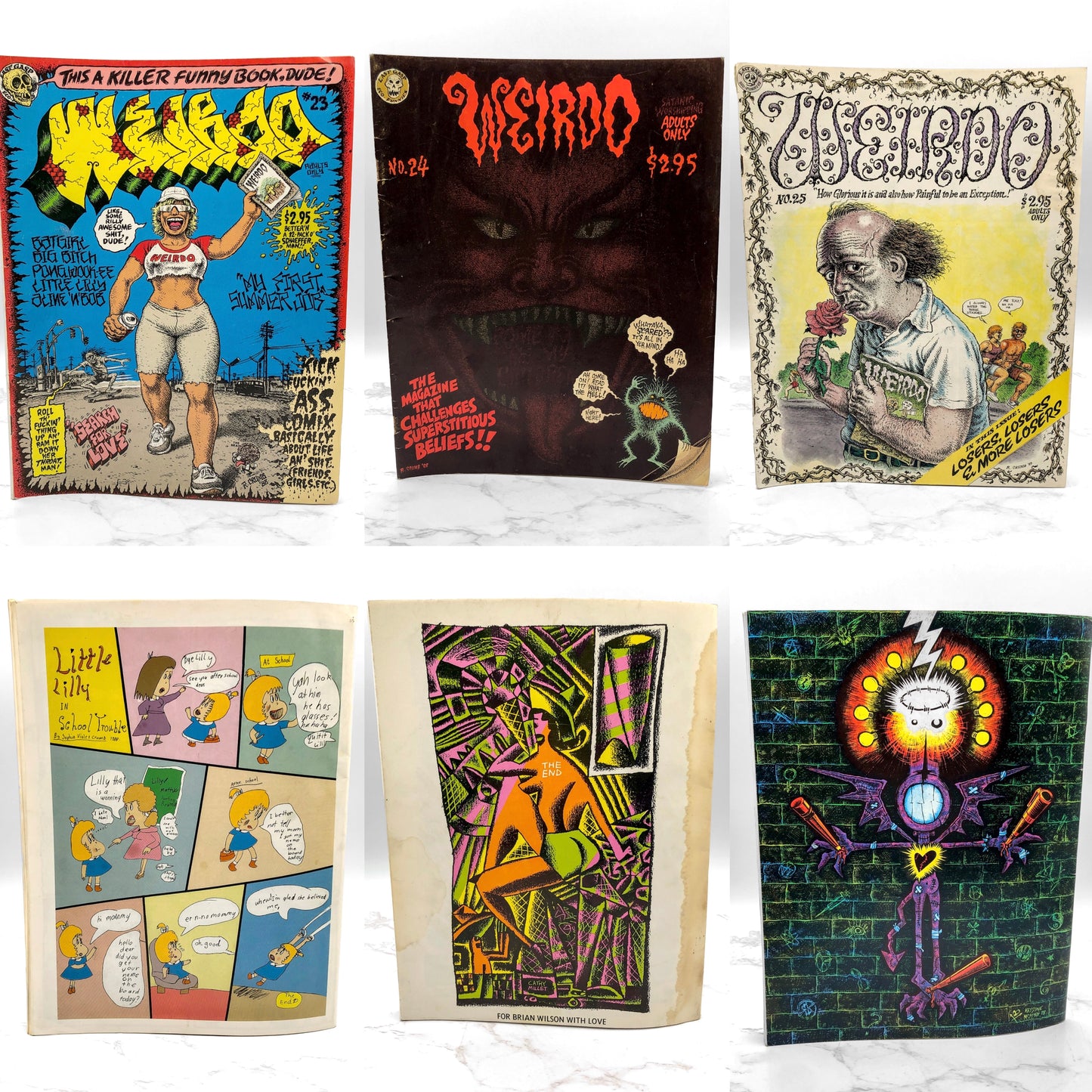 WEIRDO Magazine Lot - Issues #2-28 by Robert Crumb [FIRST EDITION SET] 1981-1993 • Last Gasp *SEE CONDITION