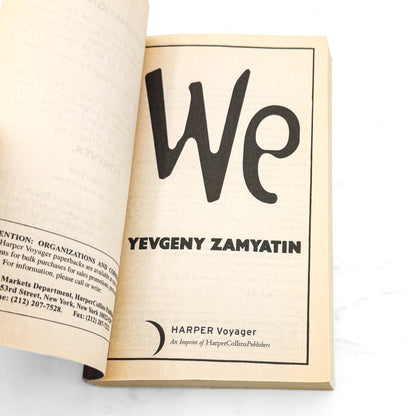We by Yevgeny Zamyatin [2012 PAPERBACK] • Harper Voyager