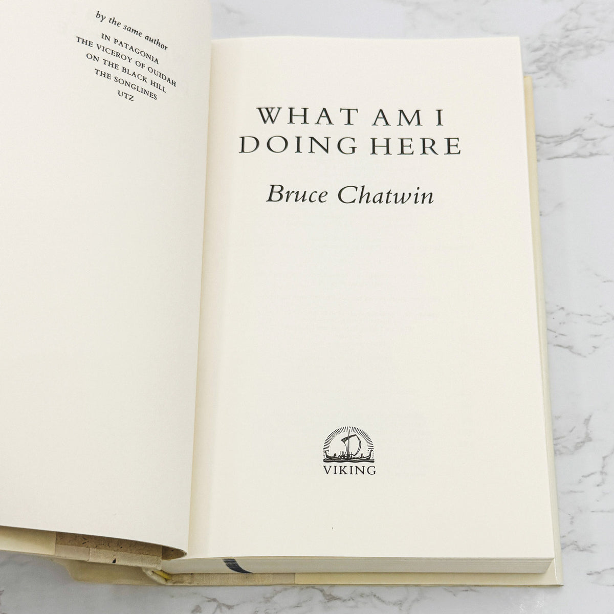 What Am I Doing Here? by Bruce Chatwin [FIRST EDITION • FIRST PRINTING] 1989 • Viking