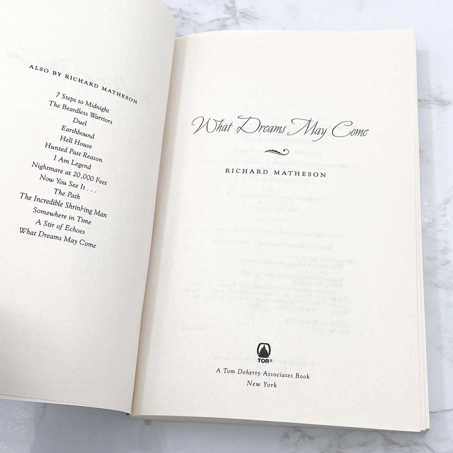 What Dreams May Come by Richard Matheson [TRADE PAPERBACK RE-ISSUE] 2004 • TOR