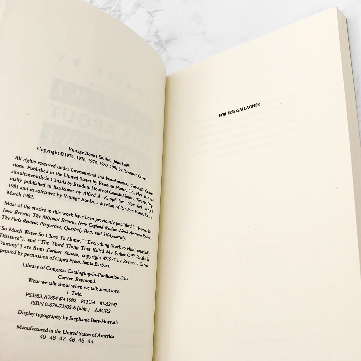 What We Talk About When We Talk About Love: Stories by Raymond Carver [TRADE PAPERBACK] • Vintage Contemporaries