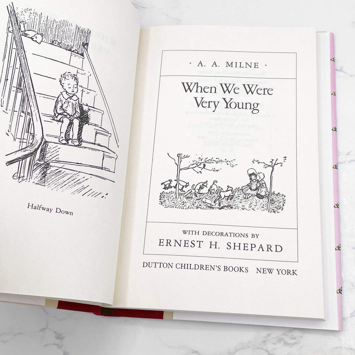 When We Were Very Young by A.A. Milne [HARDCOVER RE-ISSUE] 1988 • Dutton Books
