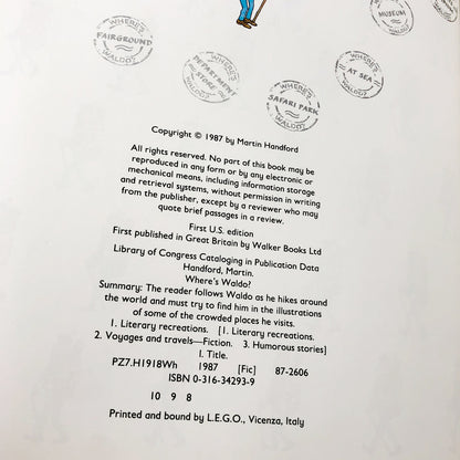 Where's Waldo? by Martin Handford [FIRST EDITION] 1987 • Little Brown & Co.