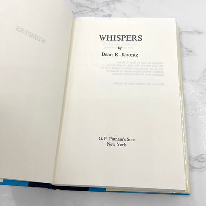 Whispers by Dean Koontz [1980 HARDCOVER] BCE • G.P. Putnam's Sons