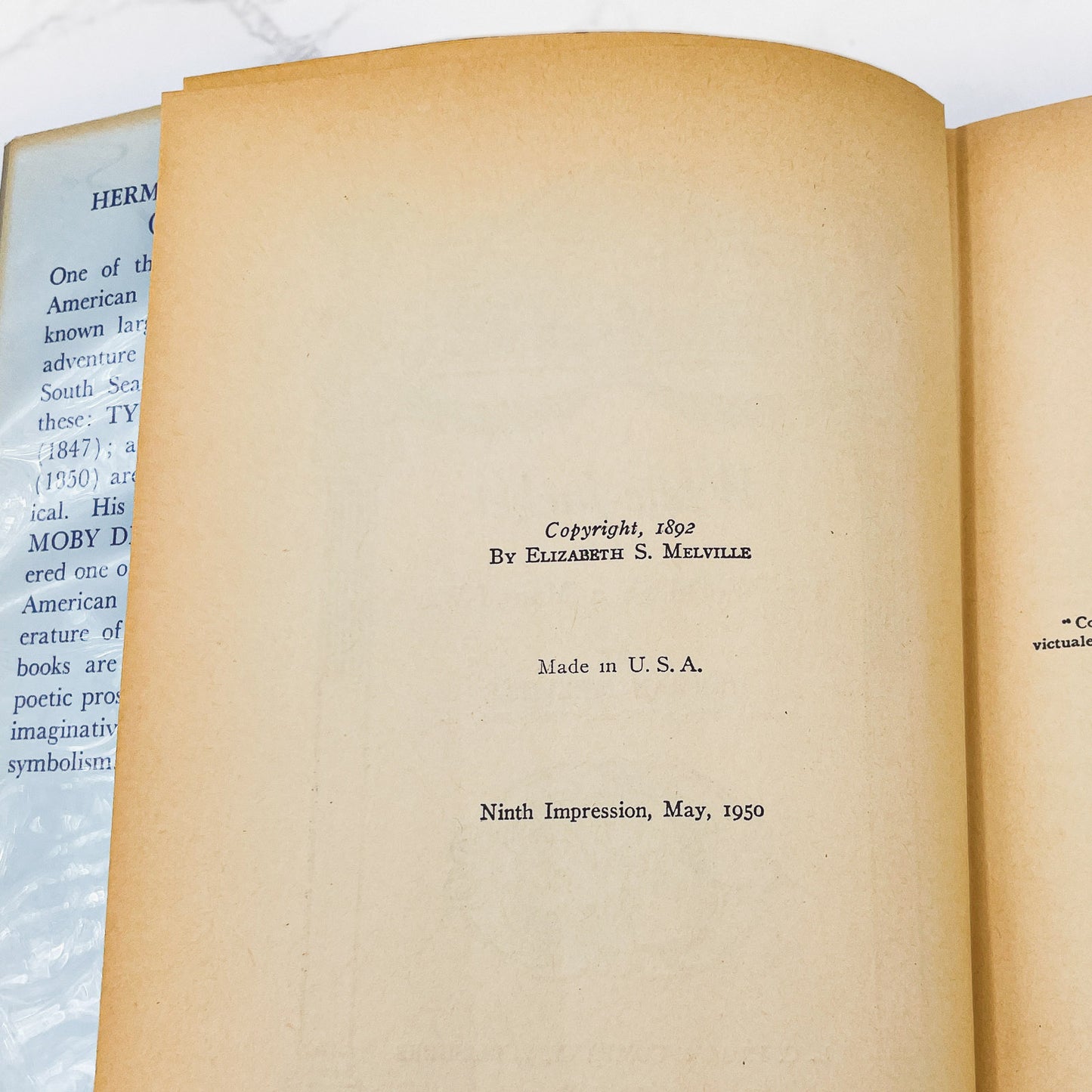 White Jacket or The World in a Man-of-War by Herman Melville [1950 HARDCOVER] 9th Impression • L.C. Page
