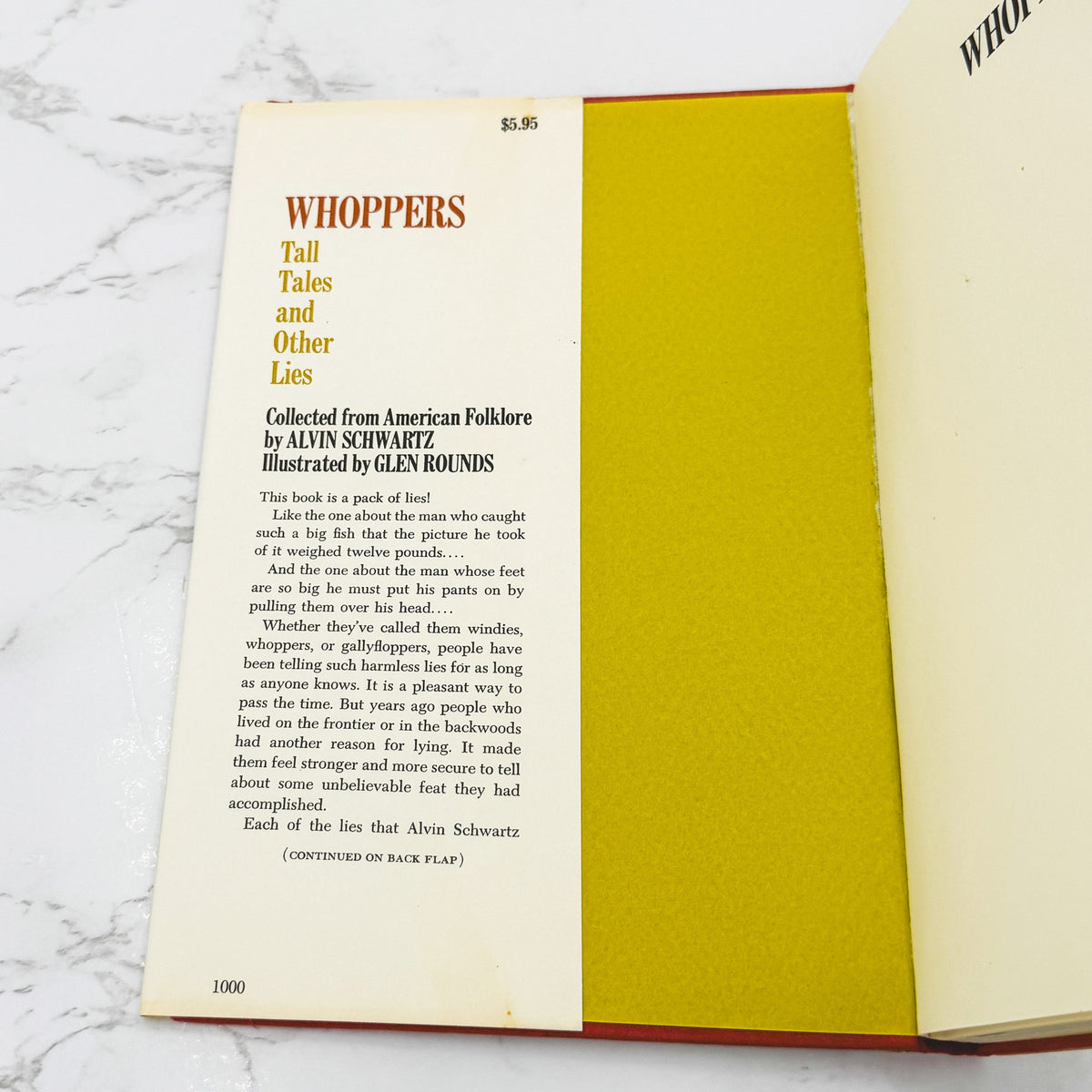 Whoppers: Tall Tales & Other Lies by Alvin Schwartz [FIRST EDITION • FIRST PRINTING] 1975 • J.B. Lippincott *Condition