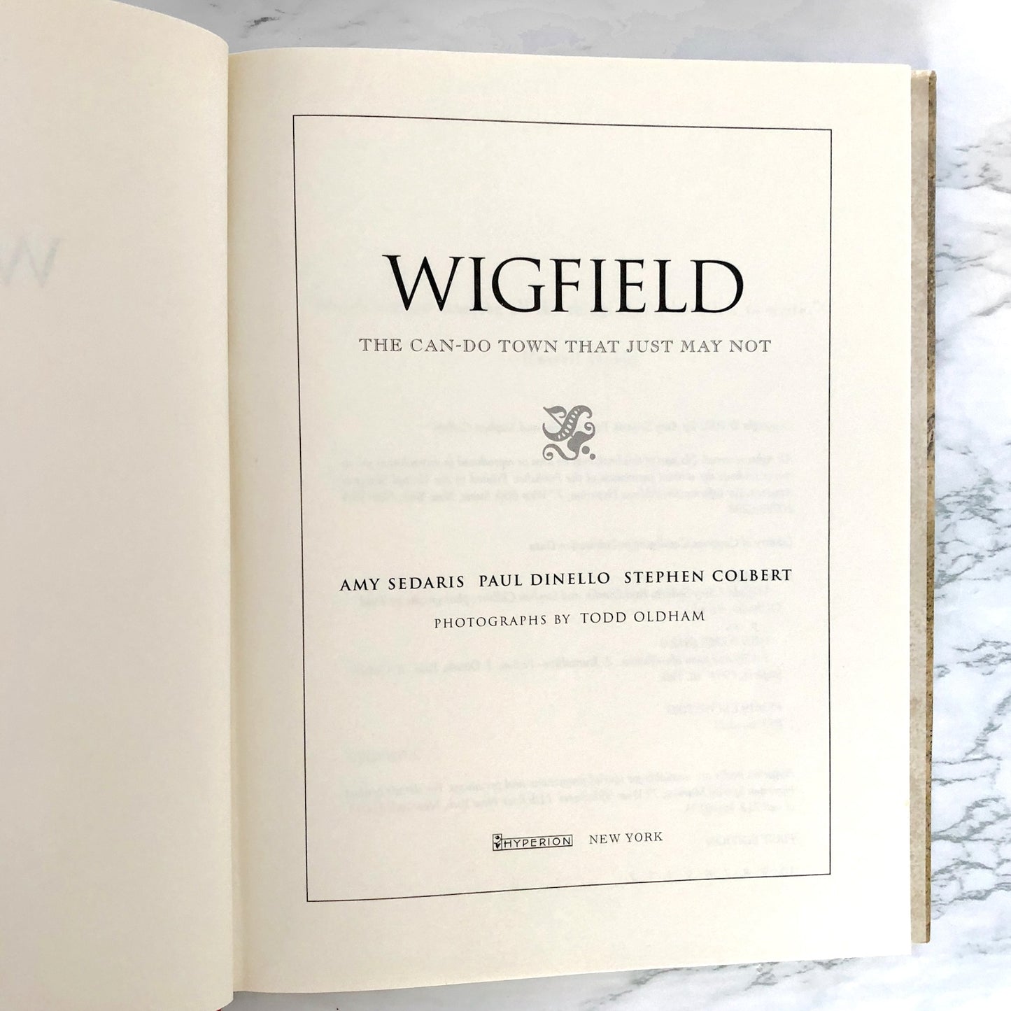Wigfield by Amy Sedaris, Stephen Colbert & Paul Dinello [FIRST EDITION] 2003 • Hyperion