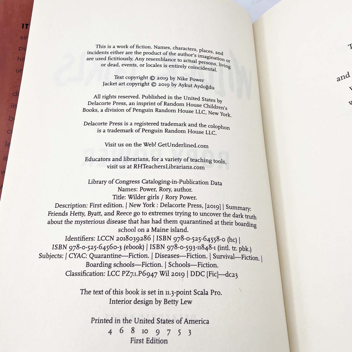 Wilder Girls by Rory Power [FIRST EDITION] 2019 • Delacorte Press