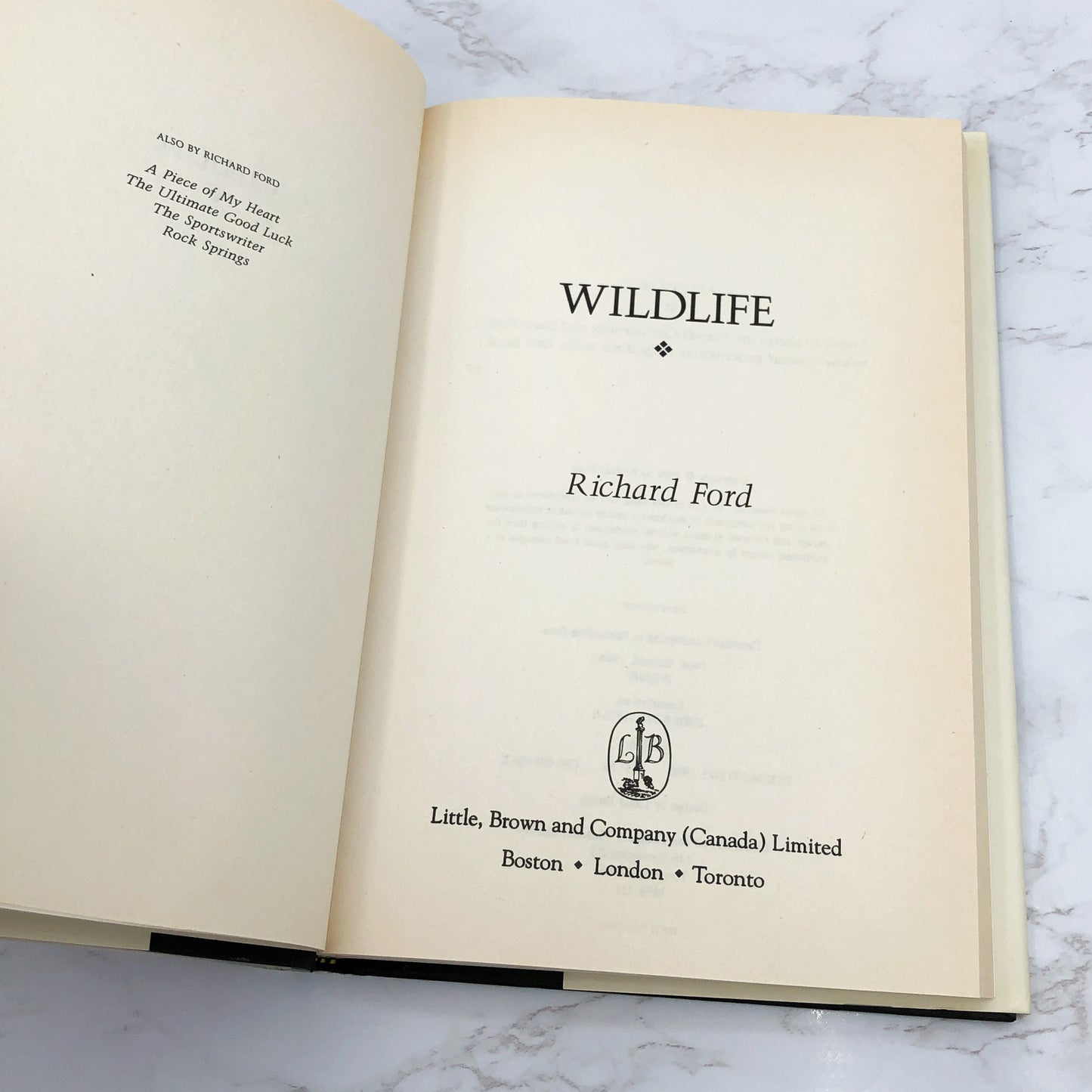 Wildlife by Richard Ford [FIRST EDITION • FIRST PRINTING] 1990 • Little Brown & Co.