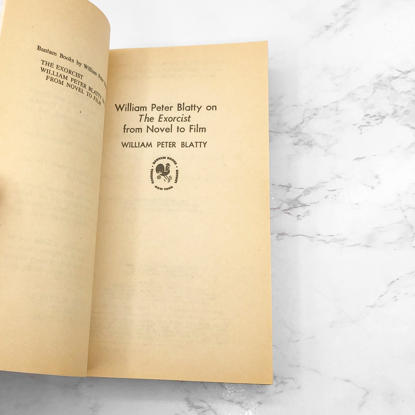 William Peter Blatty on The Exorcist: From Novel to Film [FIRST EDITION • FIRST PRINTING] 1974 • Bantam • Mint and Unread