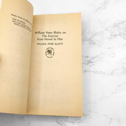 William Peter Blatty on The Exorcist: From Novel to Film [FIRST EDITION • FIRST PRINTING] 1974 • Bantam • Mint and Unread