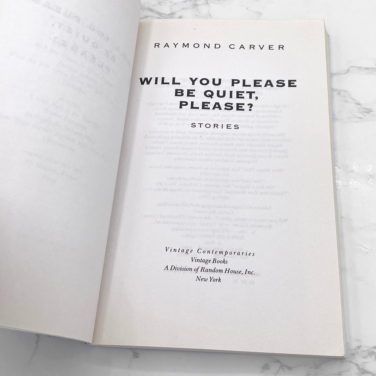 Will You Please Be Quiet, Please? Stories by Raymond Carver [TRADE PAPERBACK] 2002 • Vintage Contemporaries