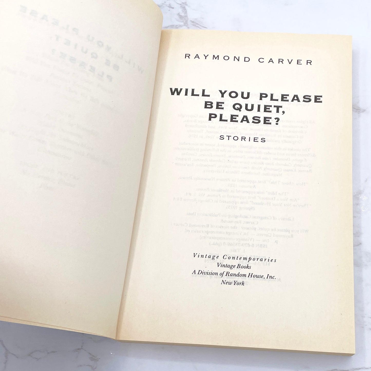 Will You Please Be Quiet, Please? Stories by Raymond Carver [TRADE PAPERBACK] 1992 • Vintage Contemporaries