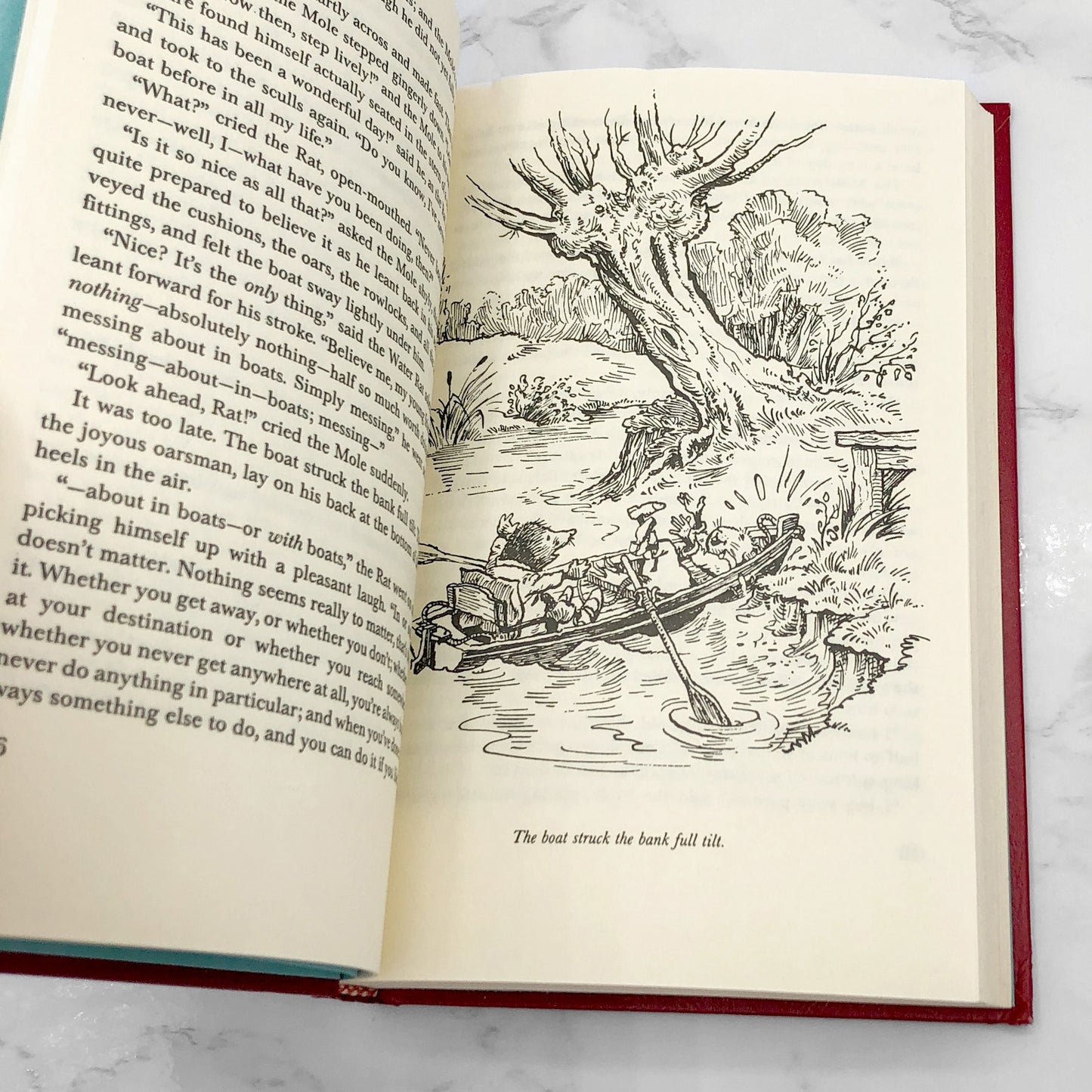 The Wind in the Willows by Kenneth Grahame [LEATHER-BOUND HARDCOVER] 1984 • Discovery Toys