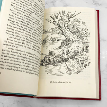 The Wind in the Willows by Kenneth Grahame [LEATHER-BOUND HARDCOVER] 1984 • Discovery Toys