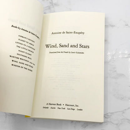 Wind, Sand and Stars by Antoine de Saint-Exupéry [TRADE PAPERBACK] 1992 • Harvest