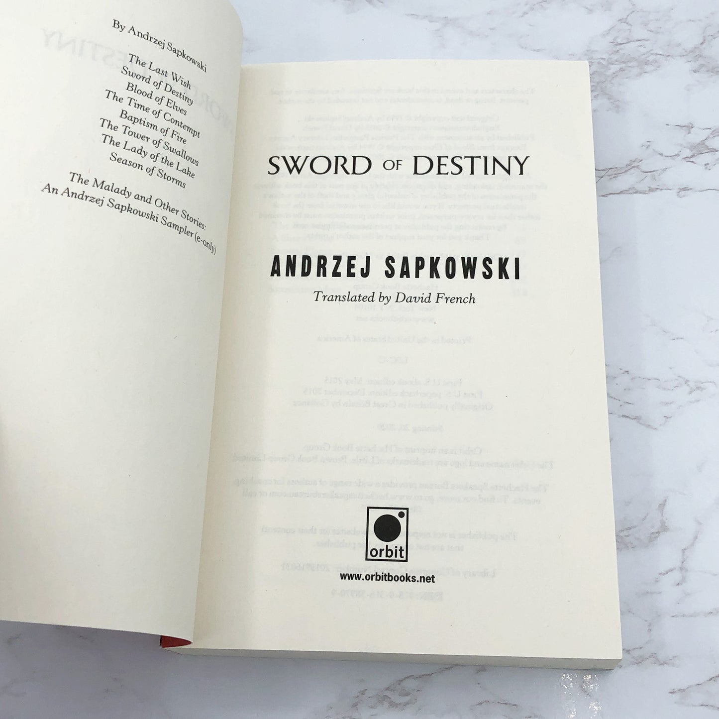 Sword of Destiny by Andrzej Sapkowski [TRADE PAPERBACK] 2015 • Orbit • The Witcher #0.7