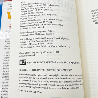 Witches Abroad by Terry Pratchett [1991 HARDCOVER] BCE • ROC • Discworld #12