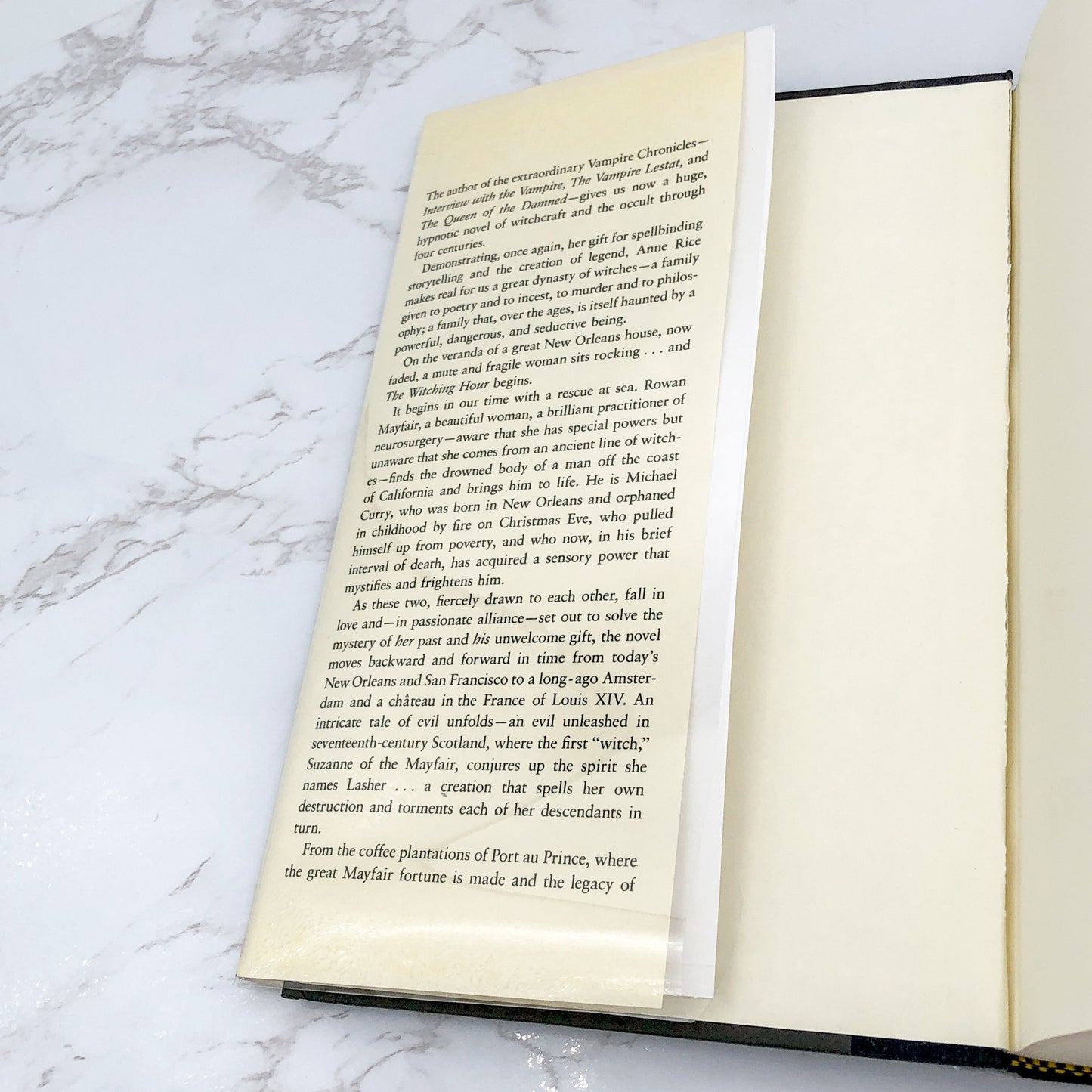 The Witching Hour by Anne Rice [1990 HARDCOVER] BCE • Ballantine • Mayfair Witches #1