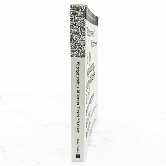 Wittgenstein’s Mistress by David Markson [THIRD PAPERBACK EDITION] 2012 • Dalkey Archive