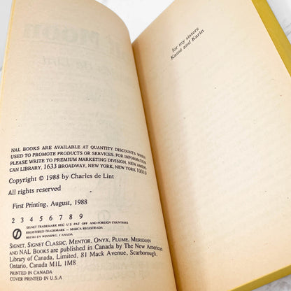 Wolf Moon by Charles de Lint SIGNED! [FIRST EDITION PAPERBACK] 1988 • Signet