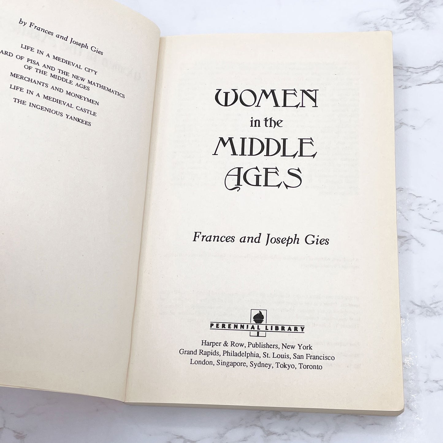 Women in the Middle Ages by Frances & Joseph Gies [TRADE PAPERBACK] 1980 • Perennial Library