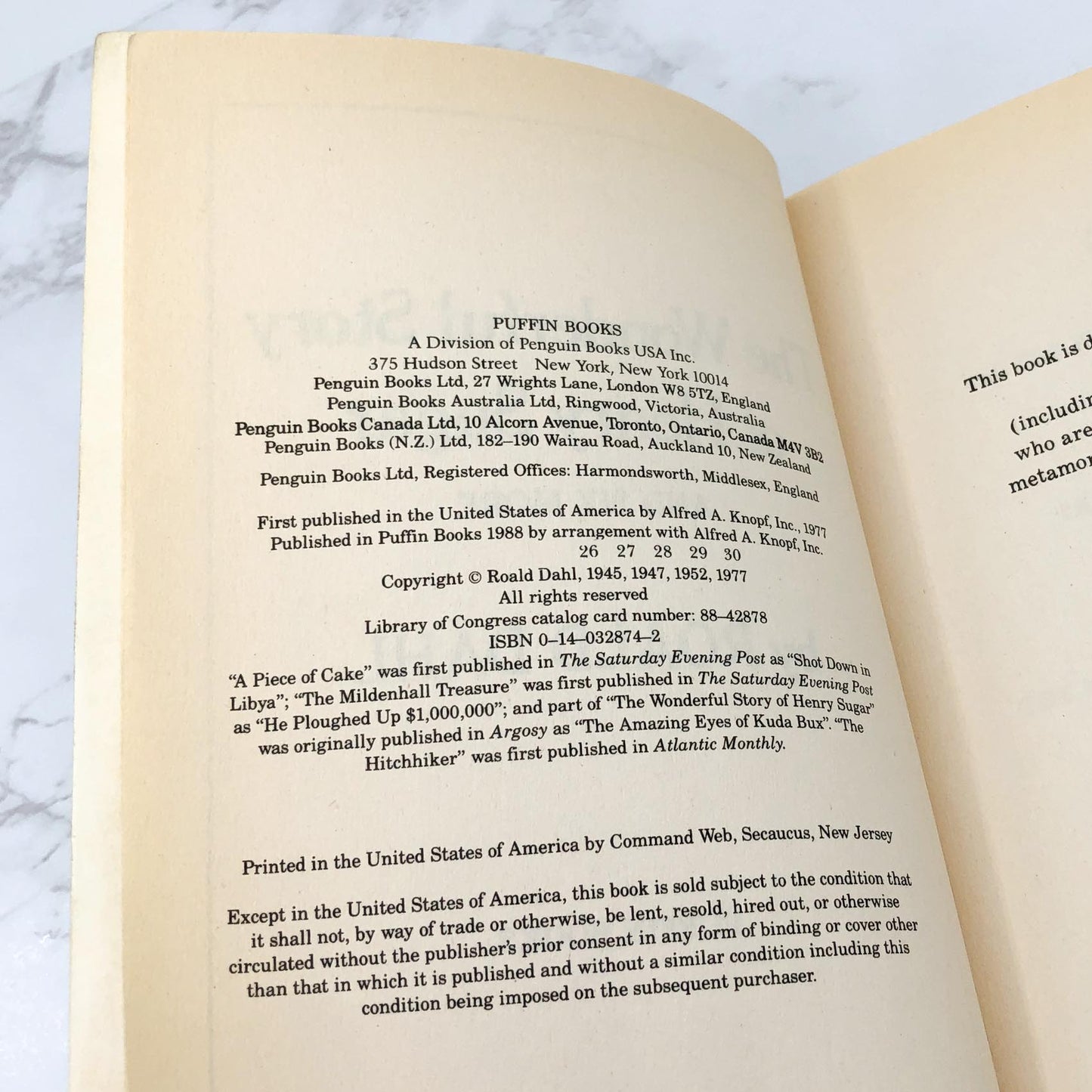 The Wonderful Story of Henry Sugar and Six More by Roald Dahl [TRADE PAPERBACK] 1988