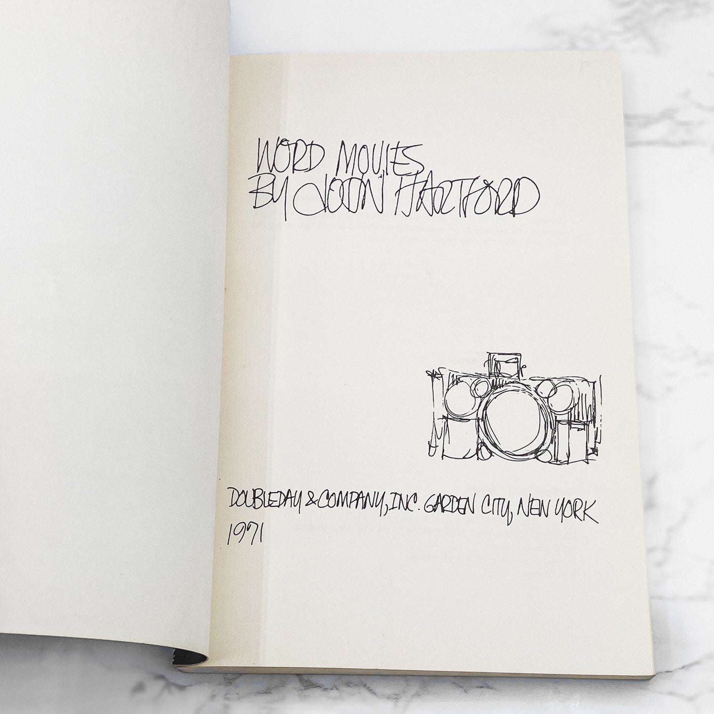 Word Movies by John Hartford [FIRST EDITION] 1971 • Doubleday