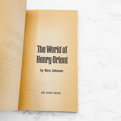 The World of Henry Orient by Nora Johnson [FIRST PAPERBACK PRINTING] 1964 • Avon