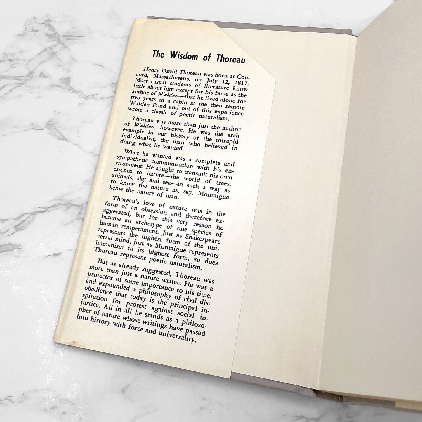 The Wisdom of Thoreau by Henry David Thoreau [FIRST EDITION] 1967 • Philosophical Library