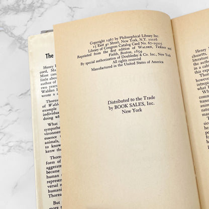 The Wisdom of Thoreau by Henry David Thoreau [FIRST EDITION] 1967 • Philosophical Library