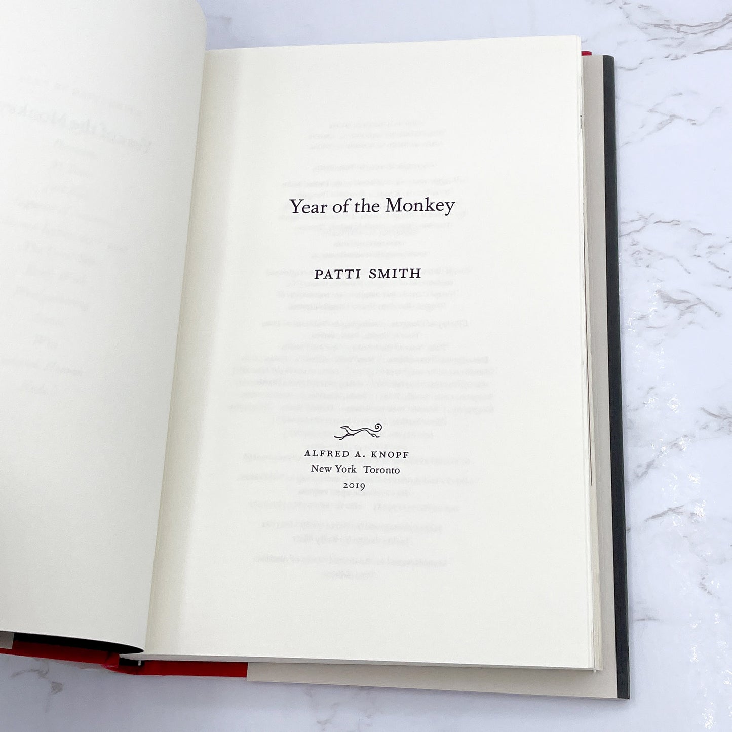 Year of the Monkey by Patti Smith [FIRST EDITION • FIRST PRINTING] 2019 • Knopf
