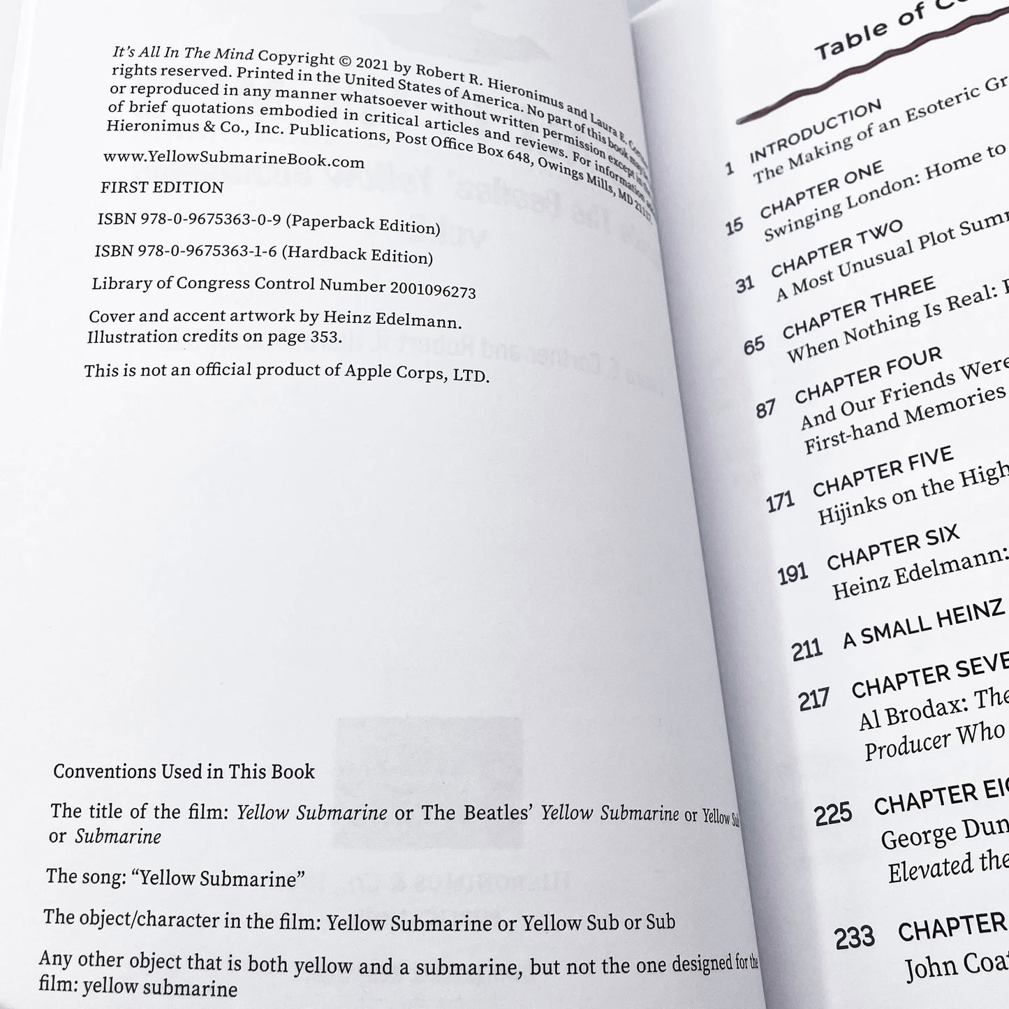 Inside the Yellow Submarine Vol I & II: It's All in the Mind by Robert R. Hieronimus SIGNED! x2 [TRADE PAPERBACK SET]