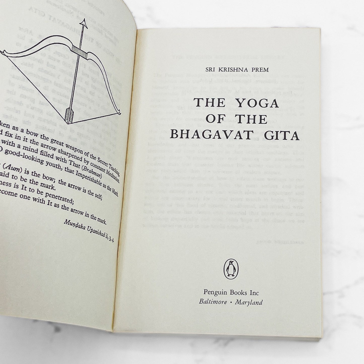 The Yoga of the Bhagavad Gita by Sri Krishna Prem [1973 PAPERBACK] Penguin